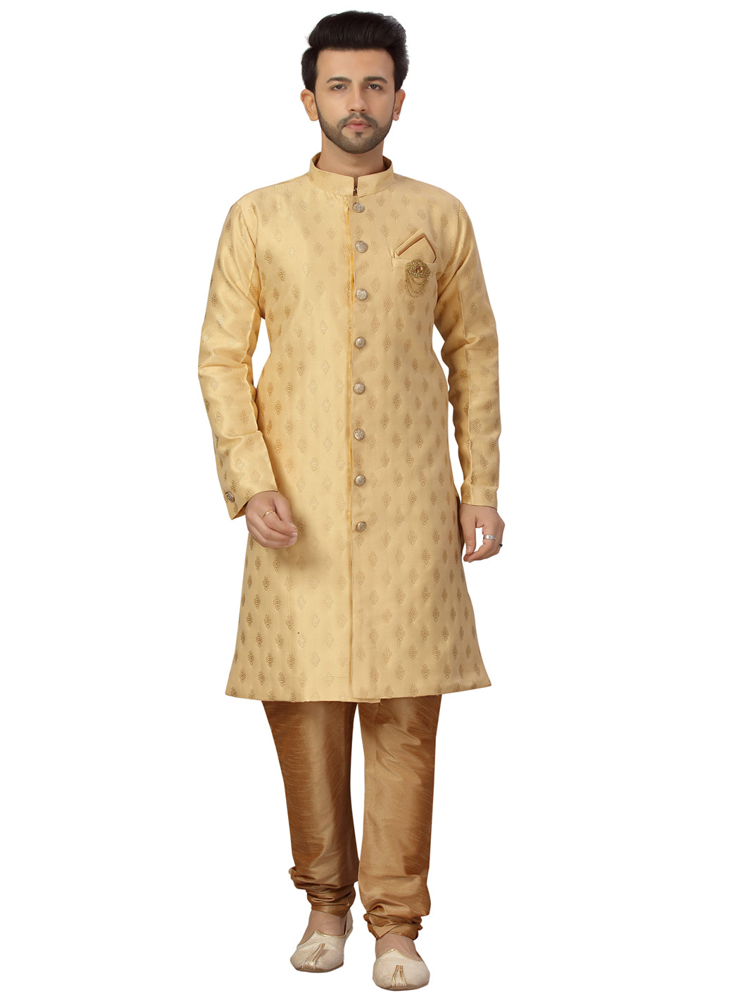 Brocade Embroidered Kurta Payjama - Roop Darshan