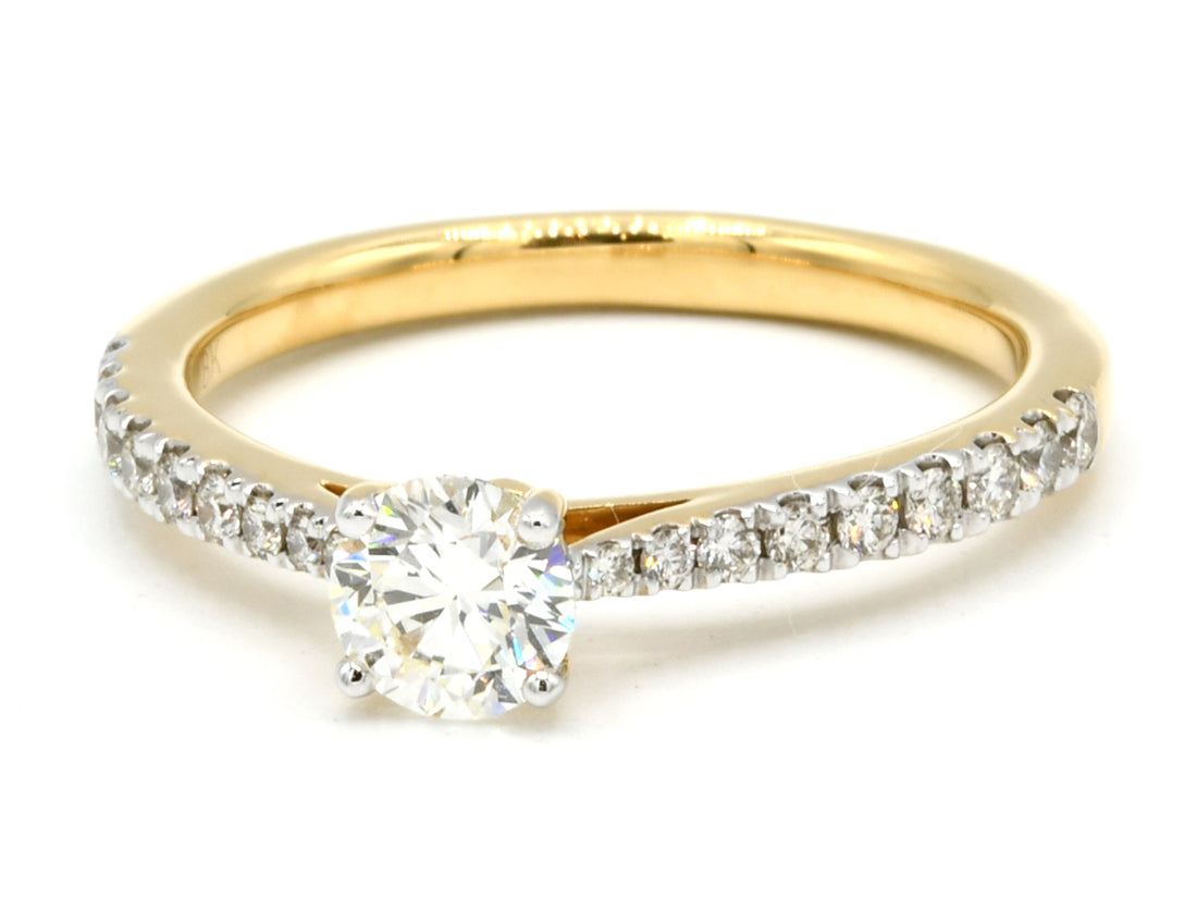 18ct Gold 0.75ct Solitaire Diamond Ring - Roop Darshan