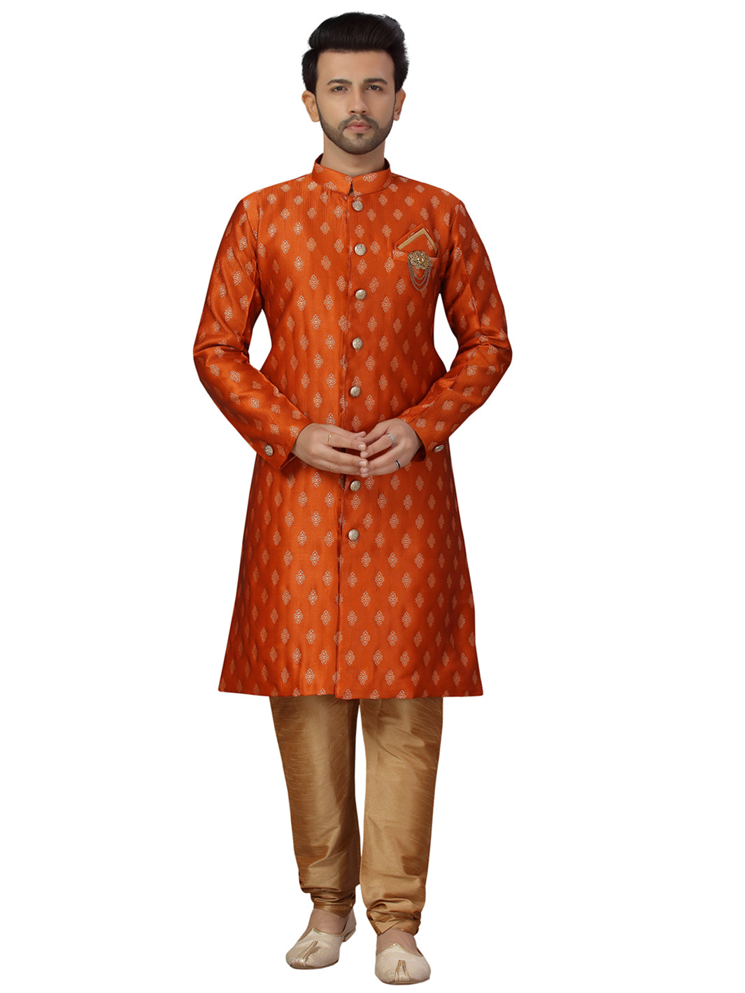 Brocade Embroidered Kurta Payjama - Roop Darshan