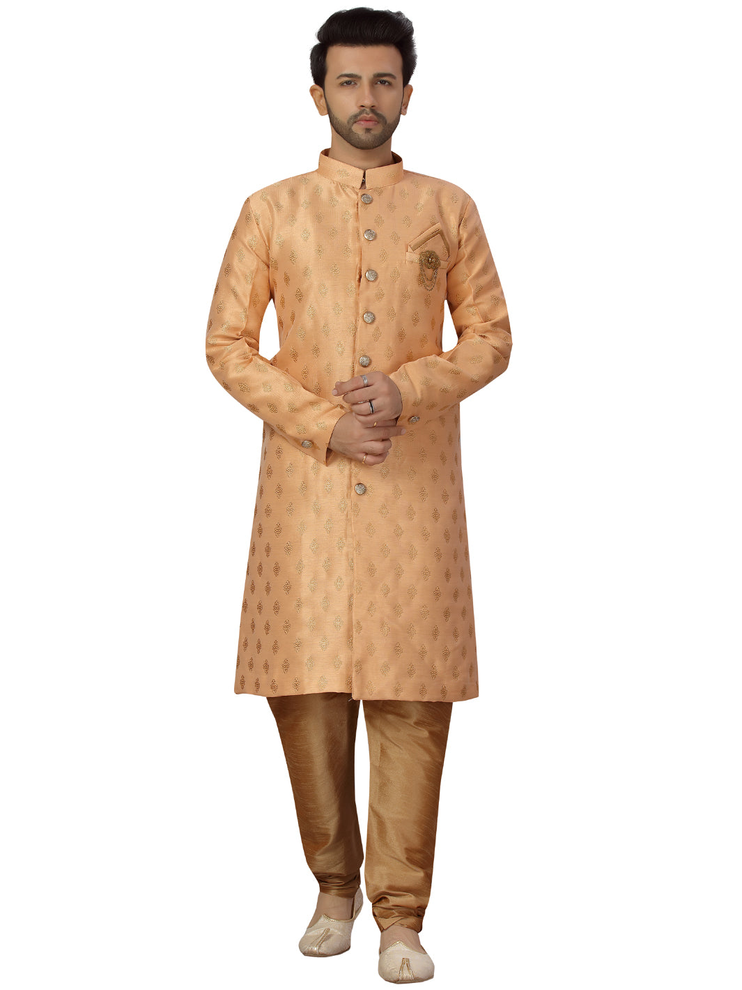 Brocade Embroidered Kurta Payjama - Roop Darshan