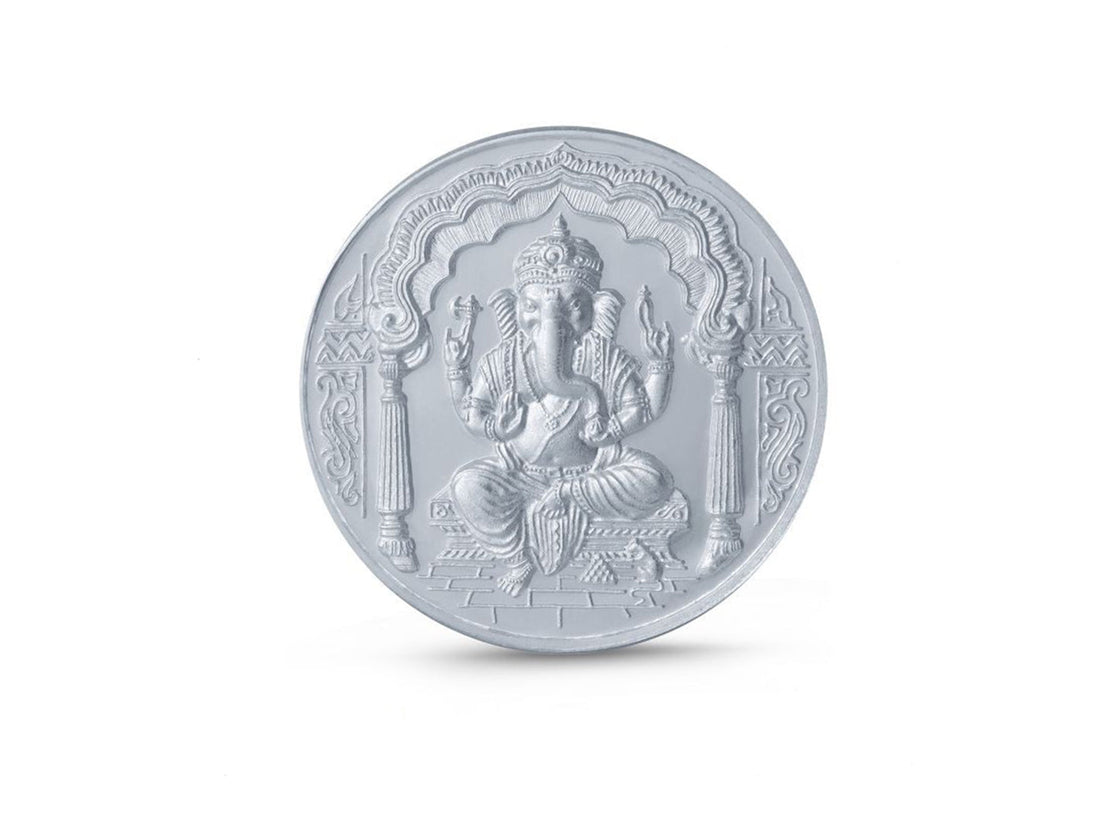 5 Gram Silver Ganesha Coin - Roop Darshan