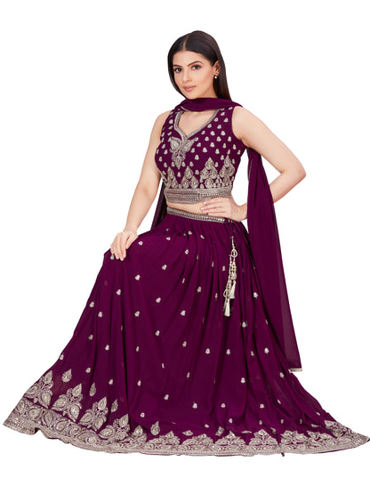 Neela Lehenga Choli - Roop Darshan