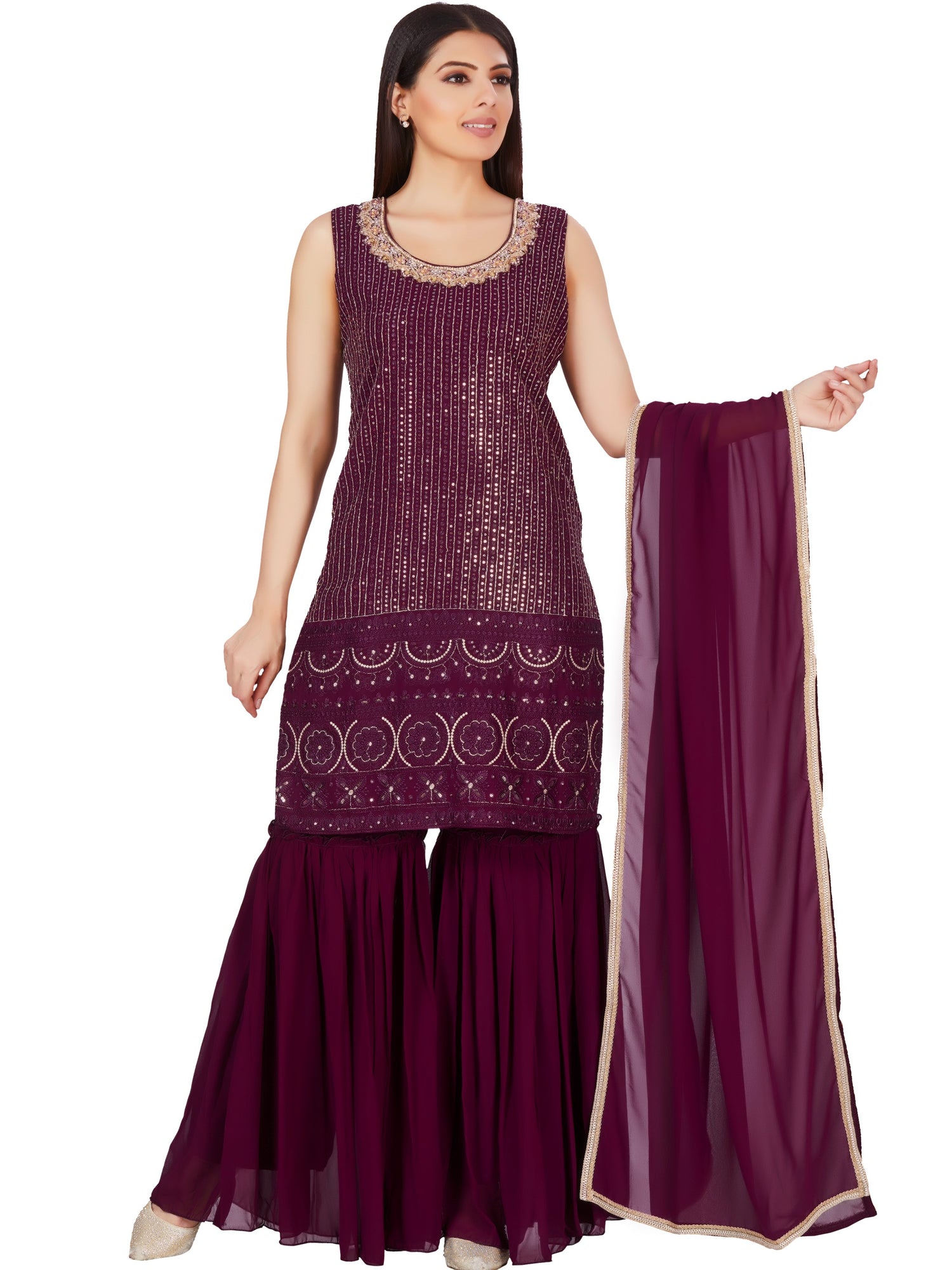 Dirsa Sharara Suit - Roop Darshan