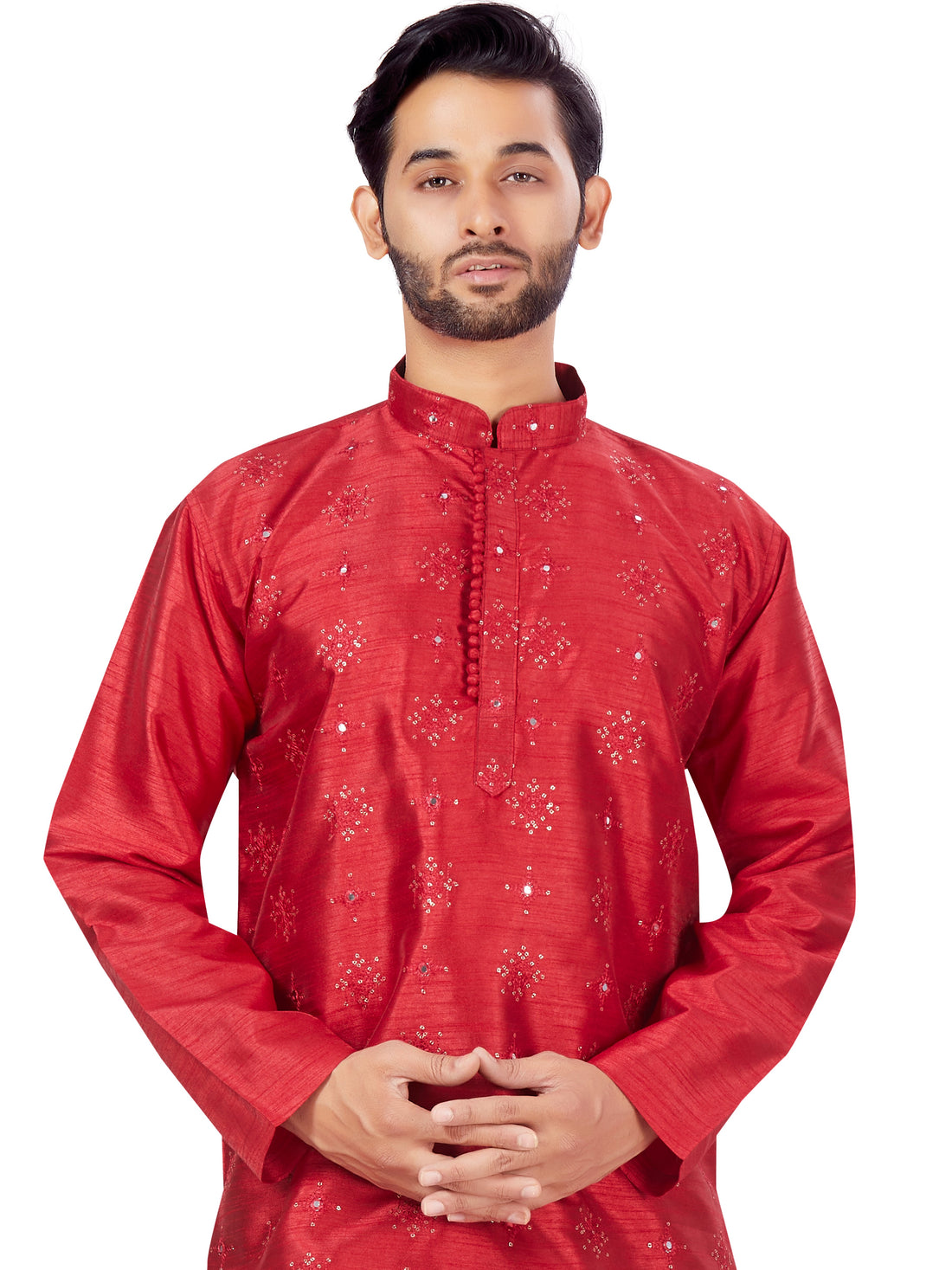 Mens Sequin Embroidered Kurti - Roop Darshan