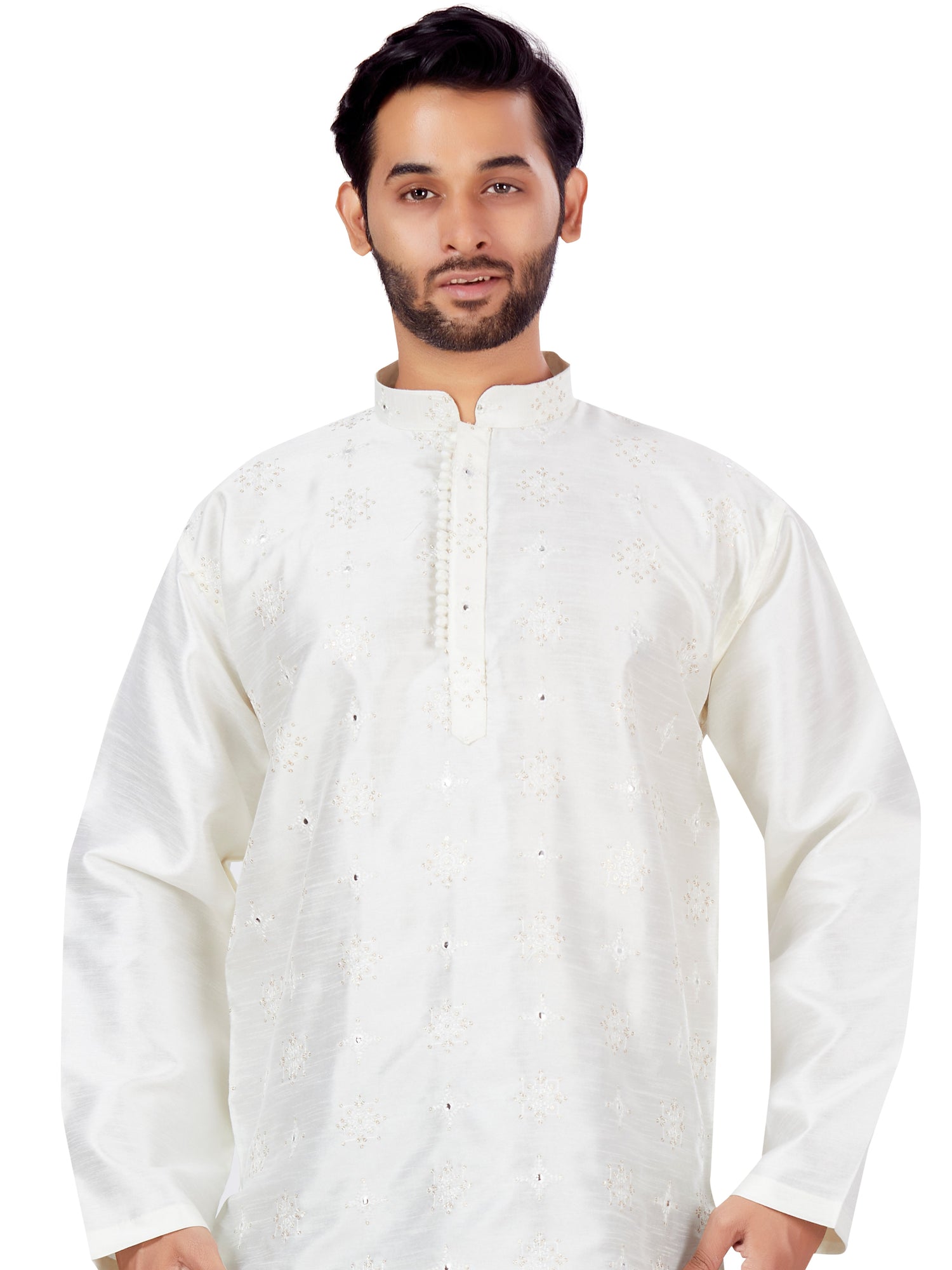 Mens Sequin Embroidered Kurti - Roop Darshan