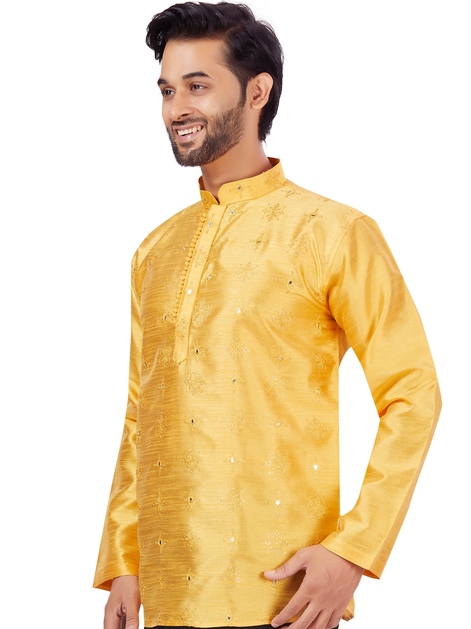 Mens Sequin Embroidered Kurti - Roop Darshan