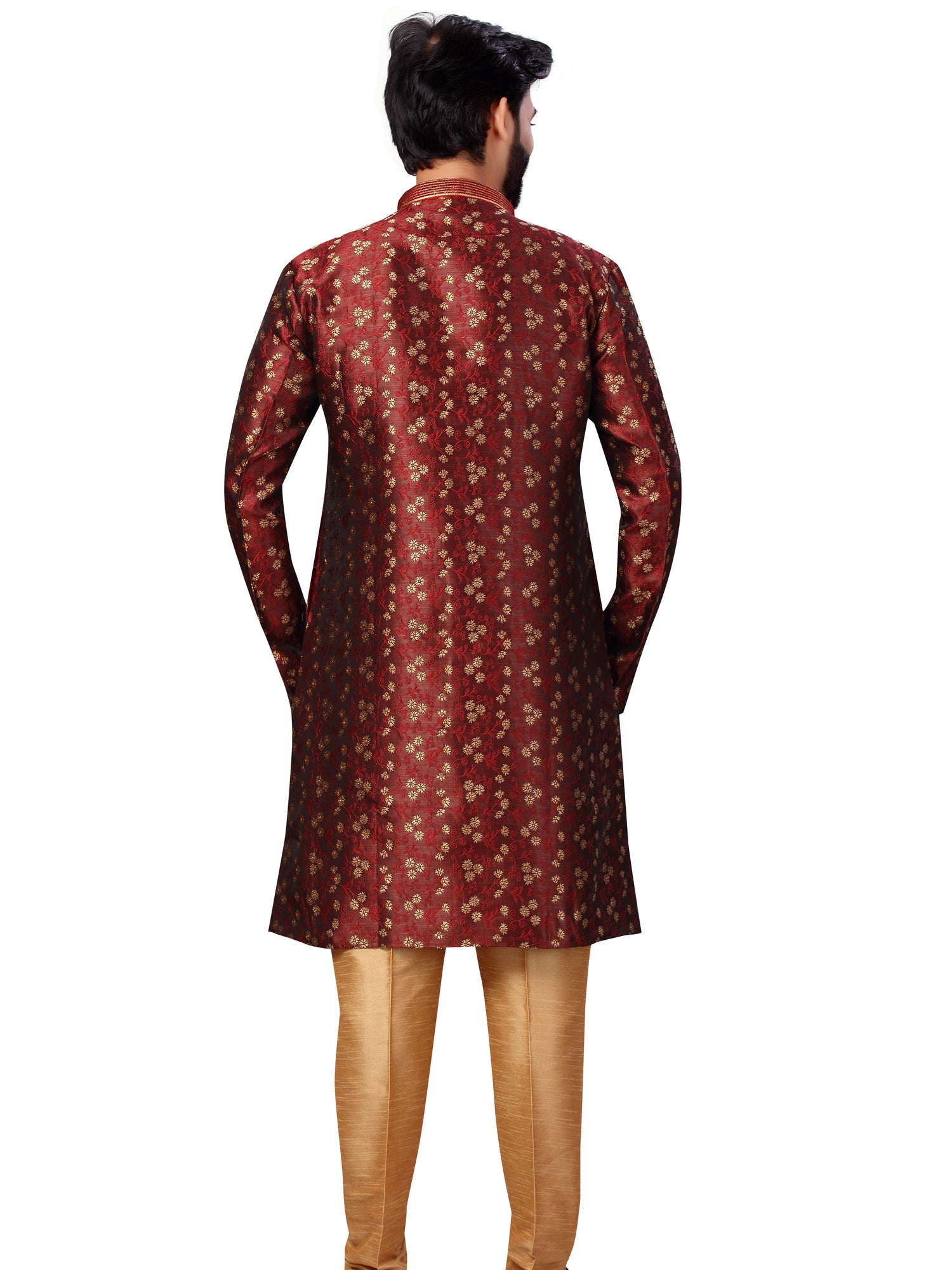 Silk Brocade Kurta Payjama - Roop Darshan