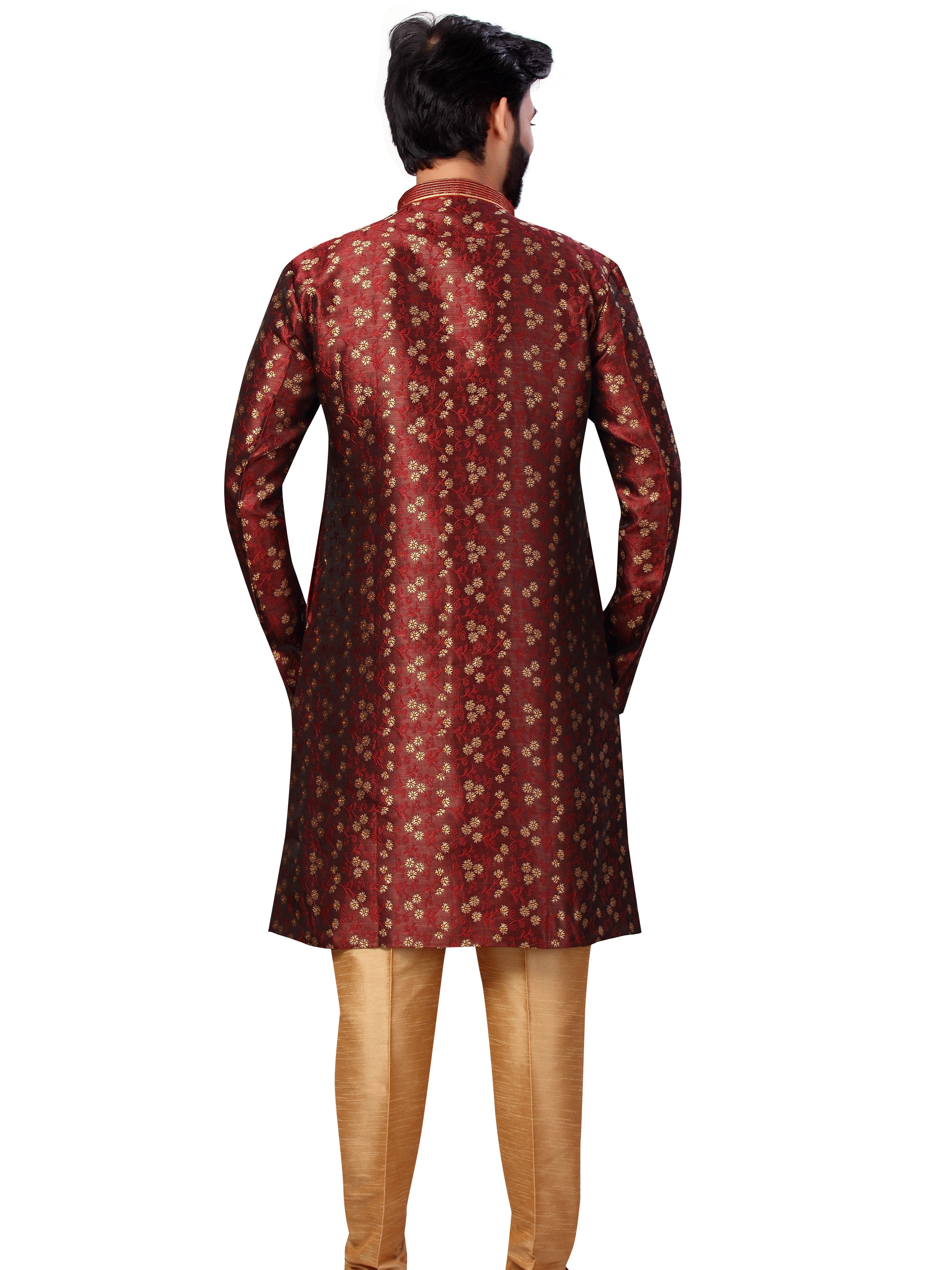 Silk Brocade Kurta Payjama - Roop Darshan