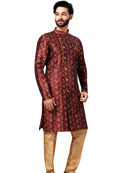 Silk Brocade Kurta Payjama - Roop Darshan