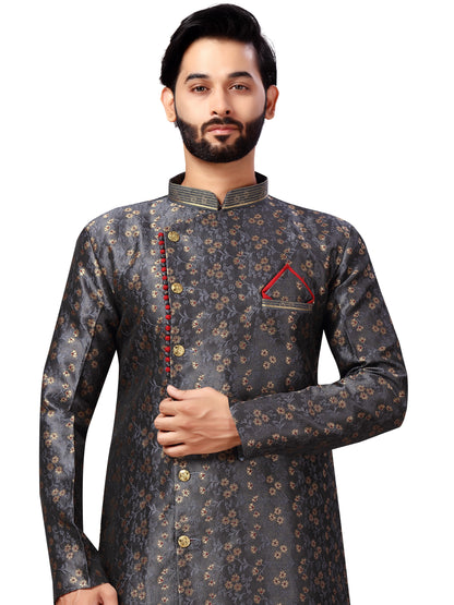 Silk Brocade Kurta Payjama - Roop Darshan