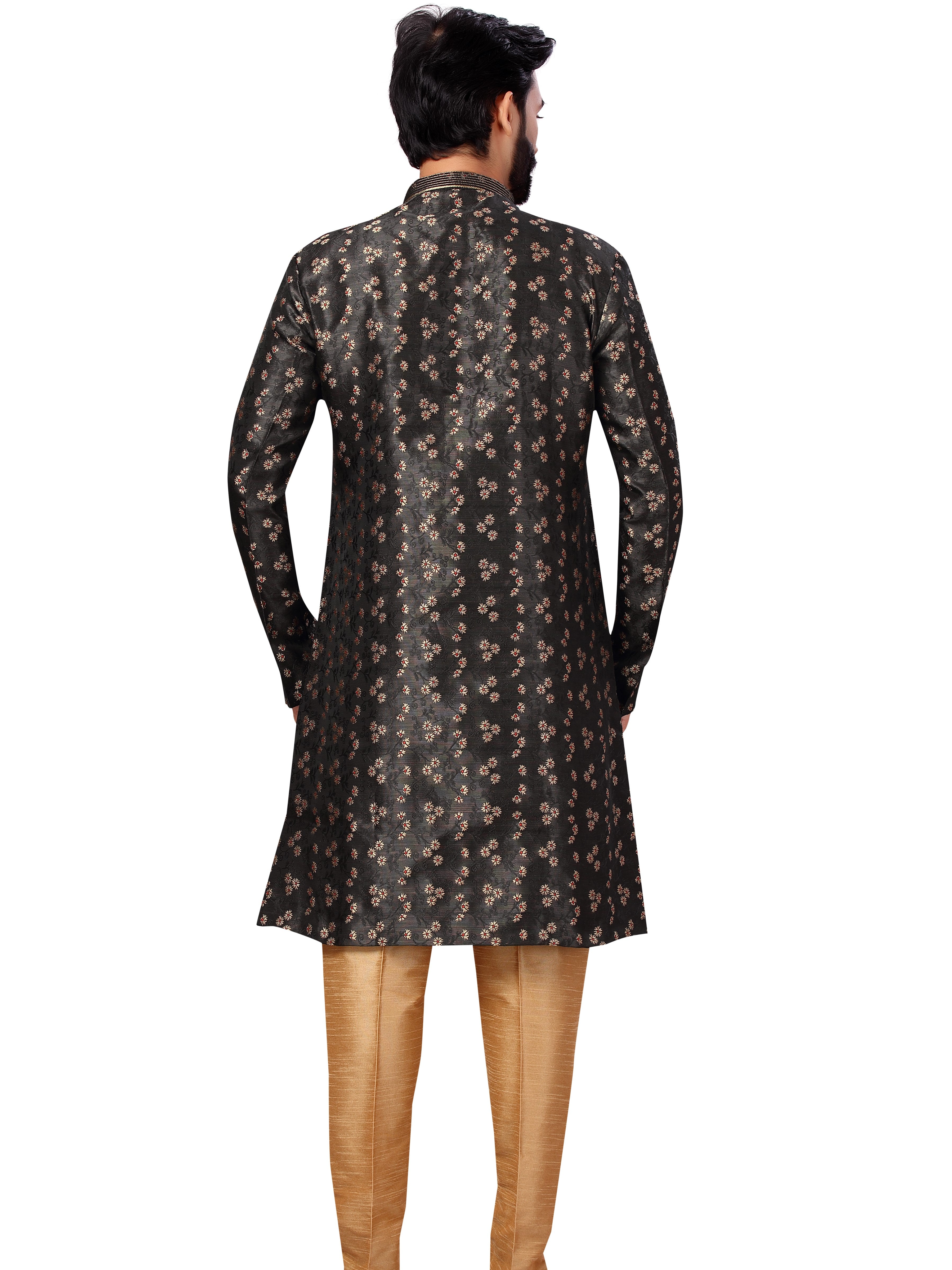Silk Brocade Kurta Payjama - Roop Darshan