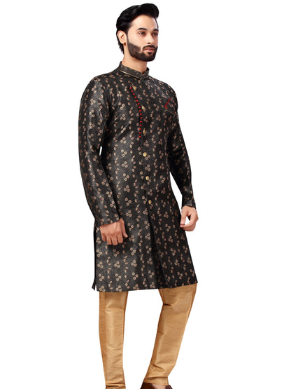 Silk Brocade Kurta Payjama - Roop Darshan