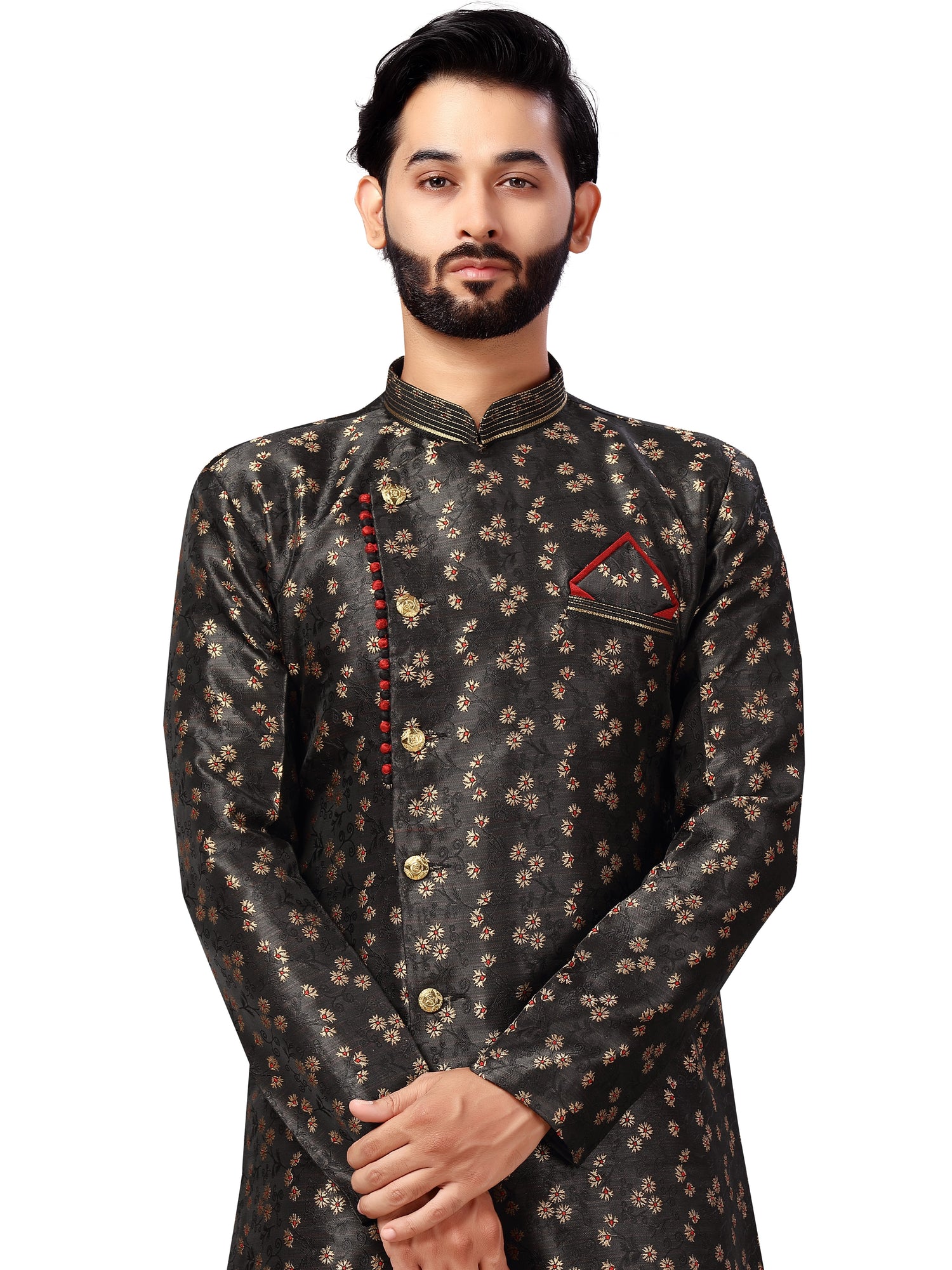 Silk Brocade Kurta Payjama - Roop Darshan