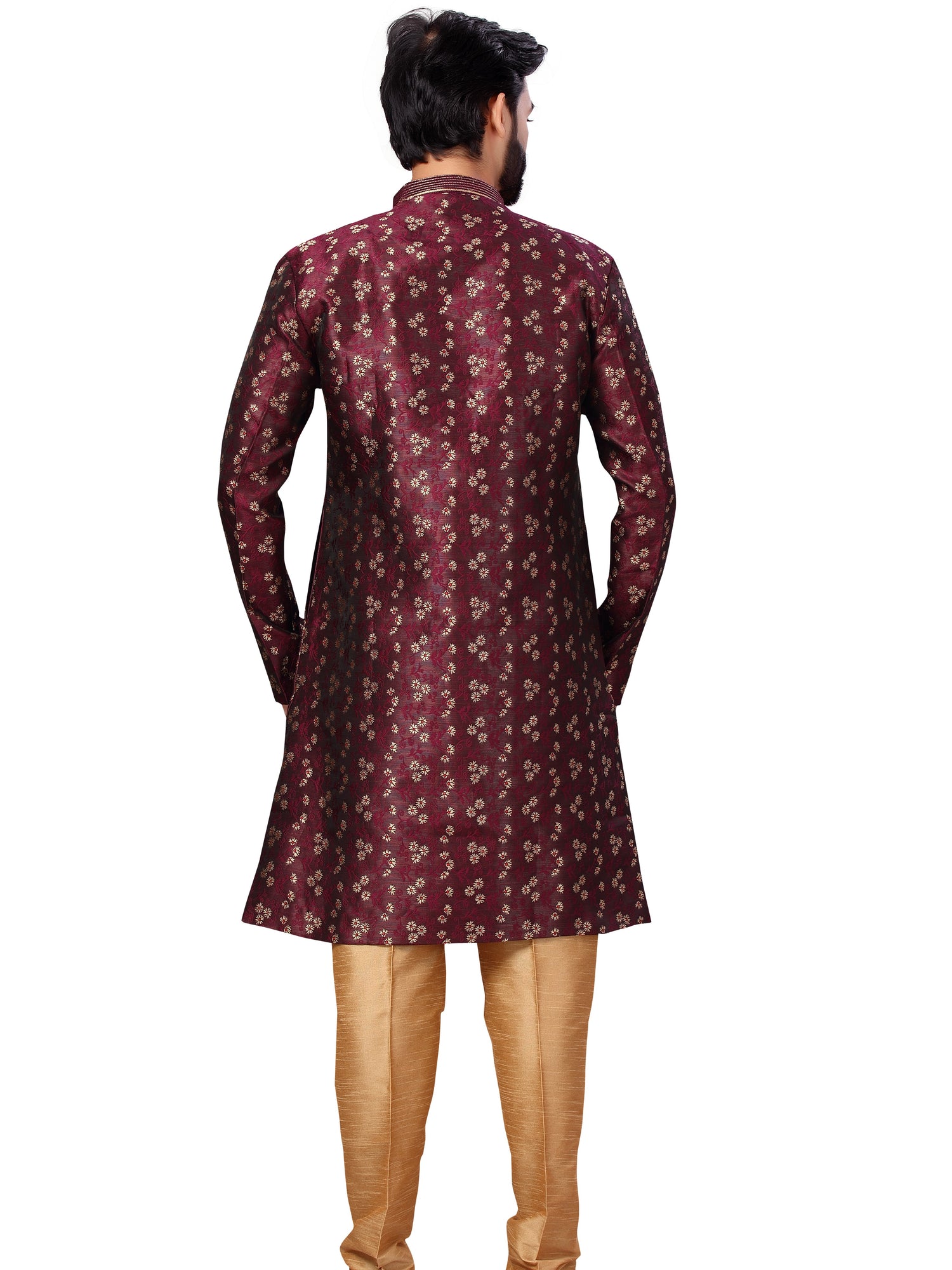 Silk Brocade Kurta Payjama - Roop Darshan