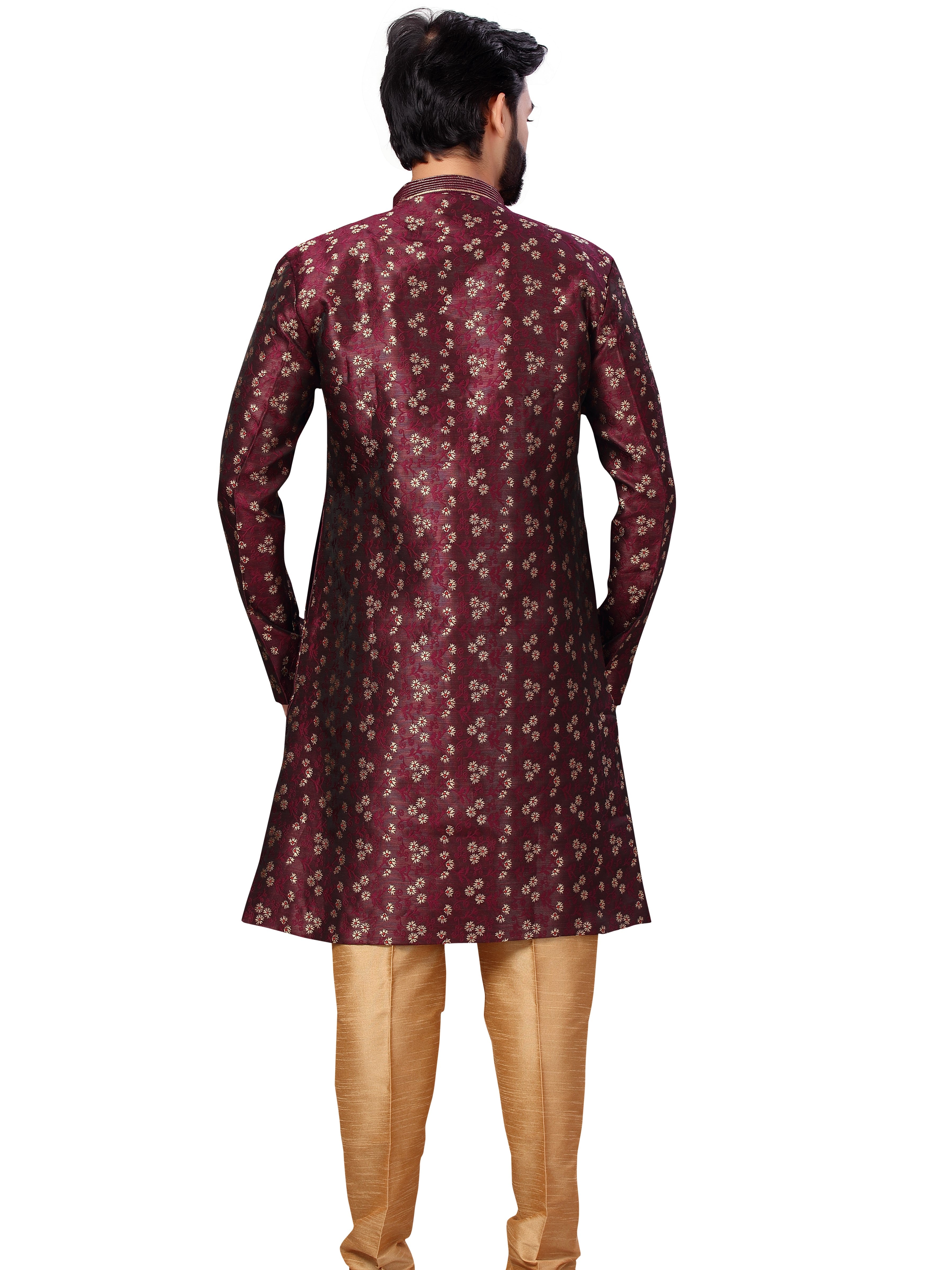 Silk Brocade Kurta Payjama - Roop Darshan