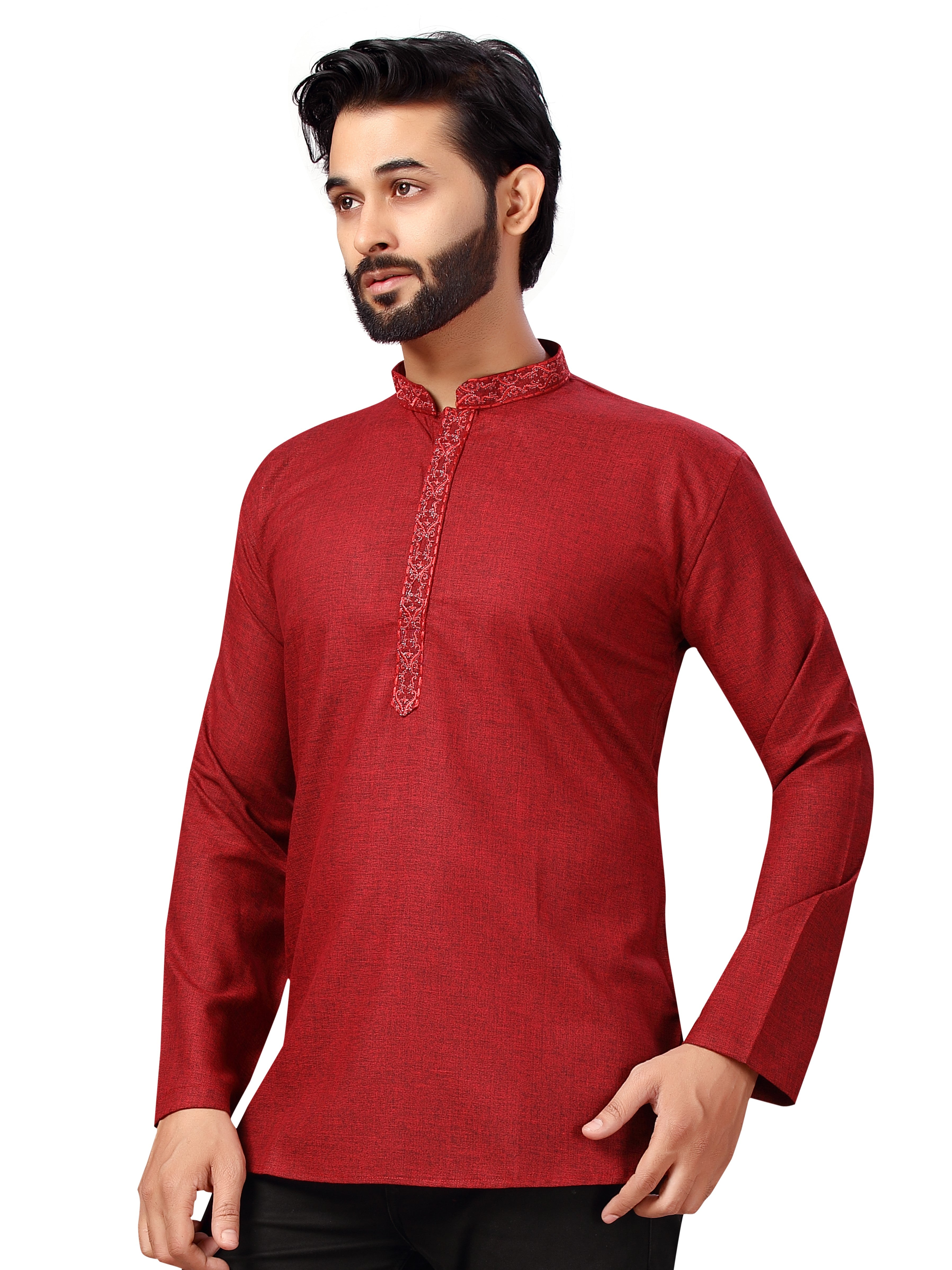 Mens Embroidered Kurti - Roop Darshan