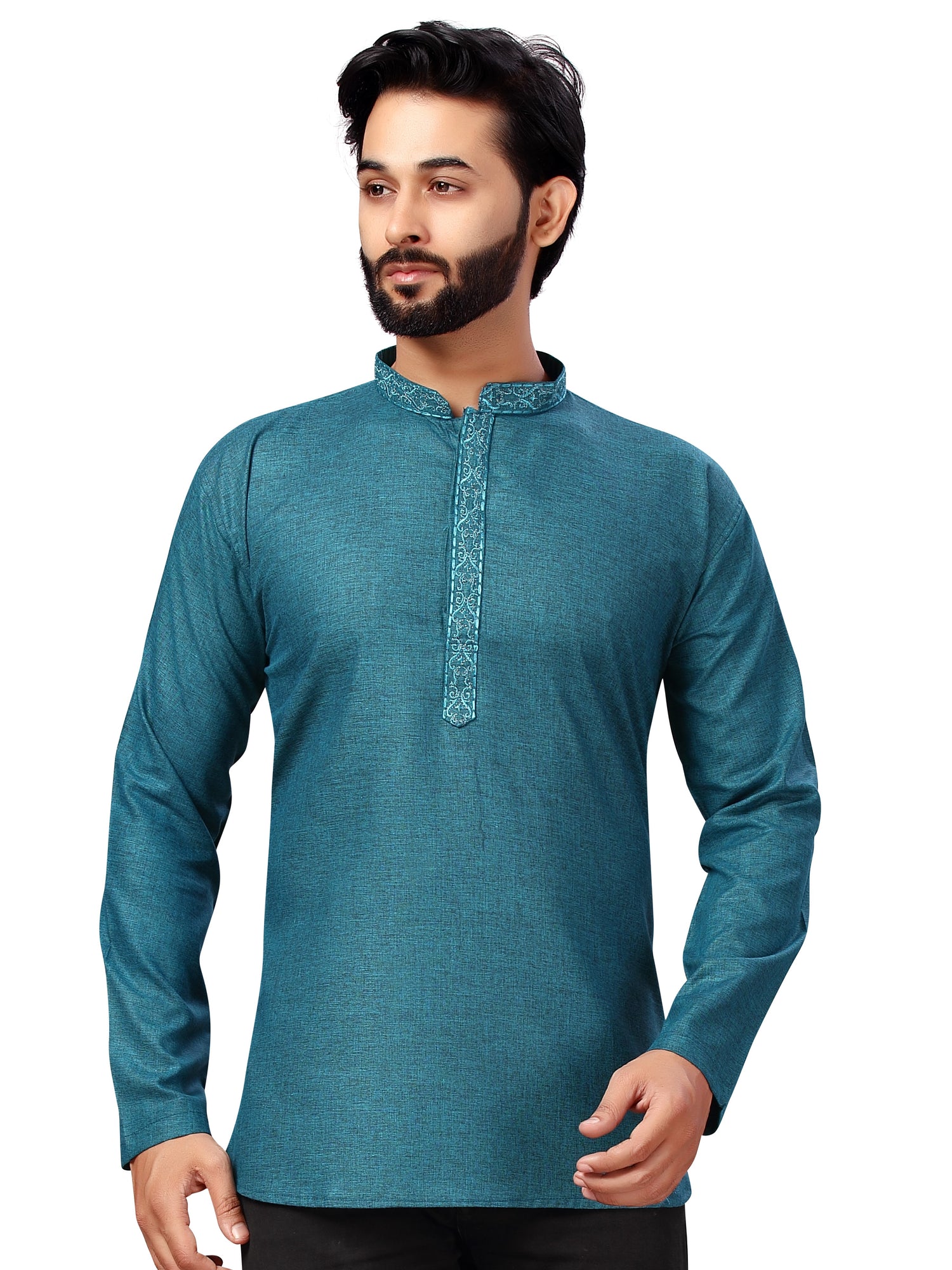 Mens Embroidered Kurti - Roop Darshan