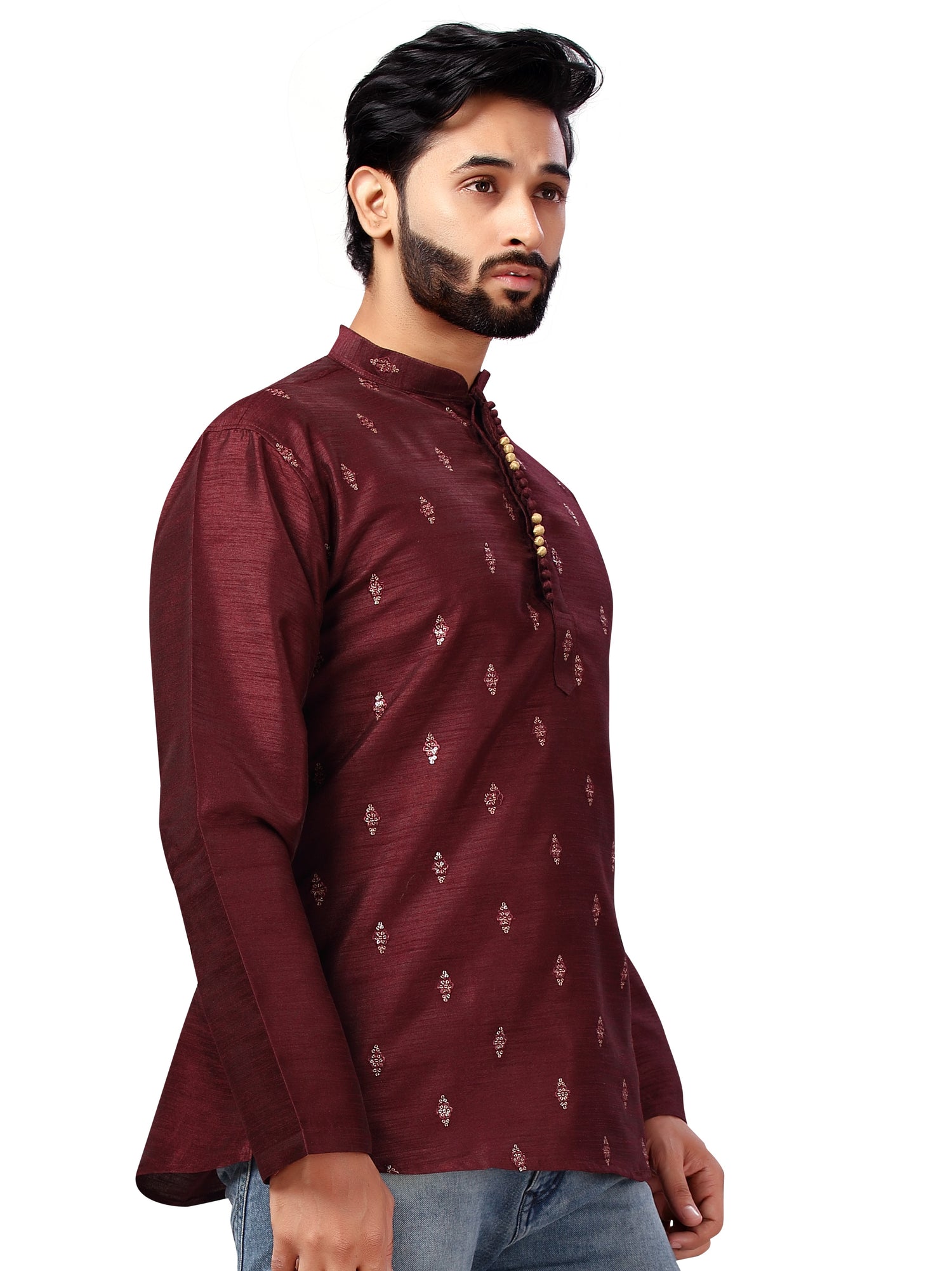 Mens Tiki Work Kurti - Roop Darshan