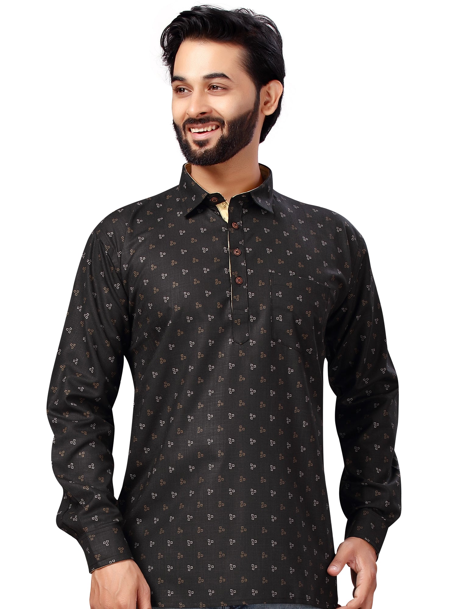 Mens Printed Kurti - Roop Darshan