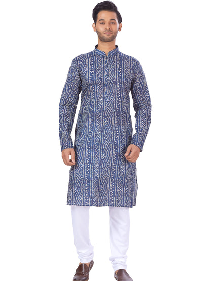 Mens Printed Kurta Payjama - Roop Darshan