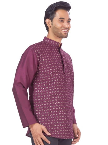 Mens Sequin Embroidered Kurti - Roop Darshan