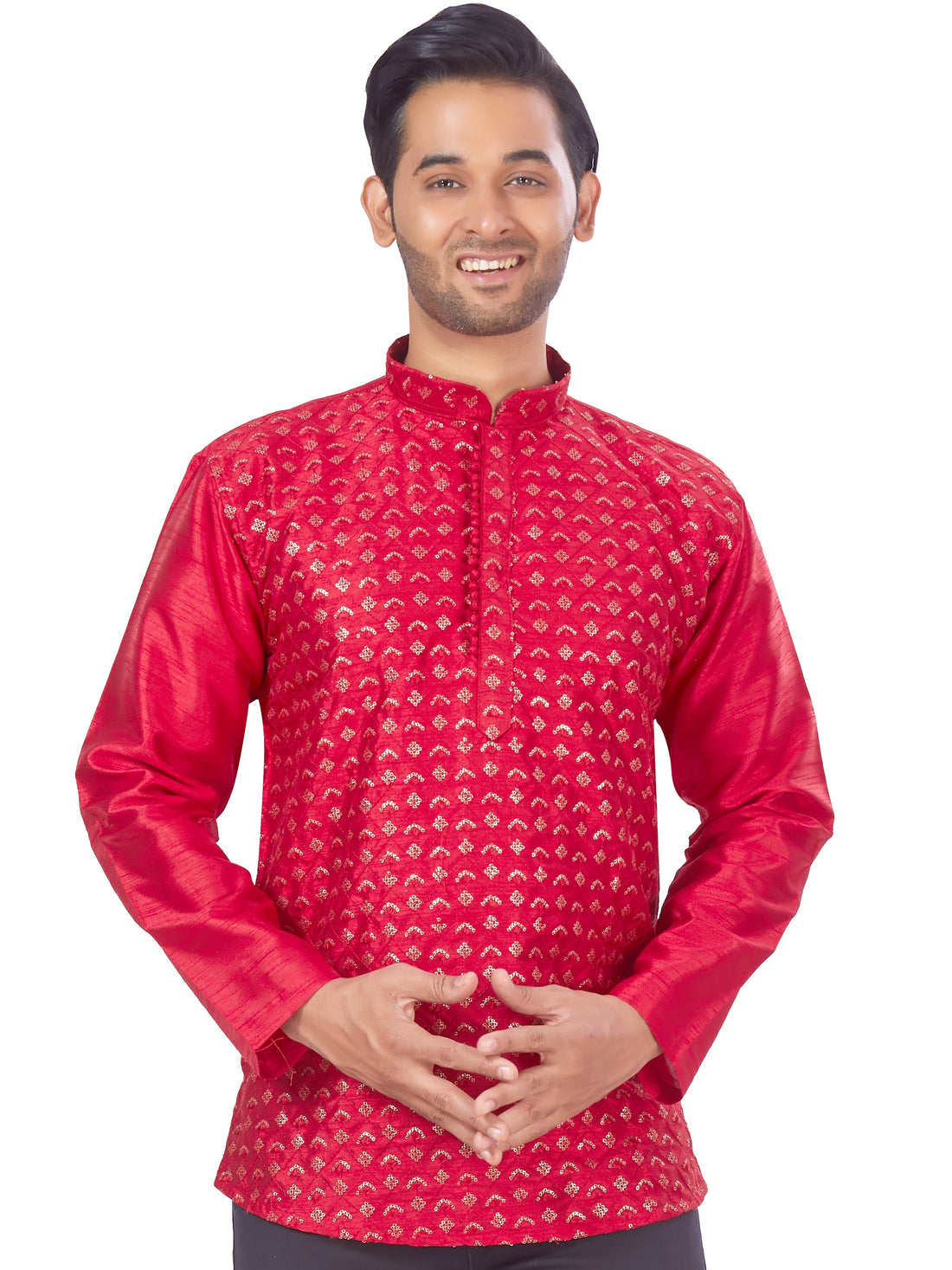 Mens Sequin Embroidered Kurti - Roop Darshan