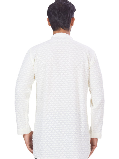 Mens Chikankari Kurta - Roop Darshan