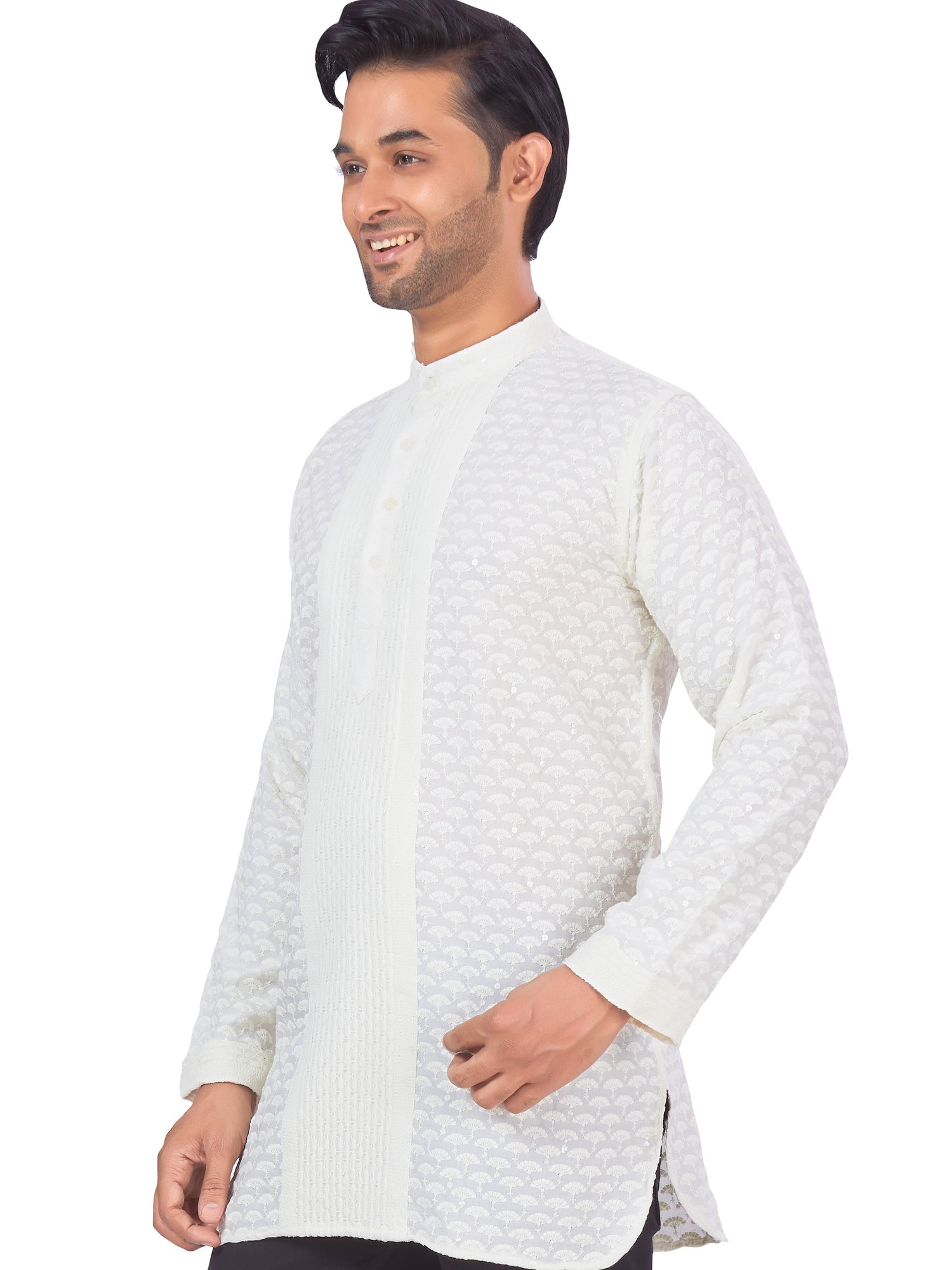Mens Chikankari Kurta - Roop Darshan