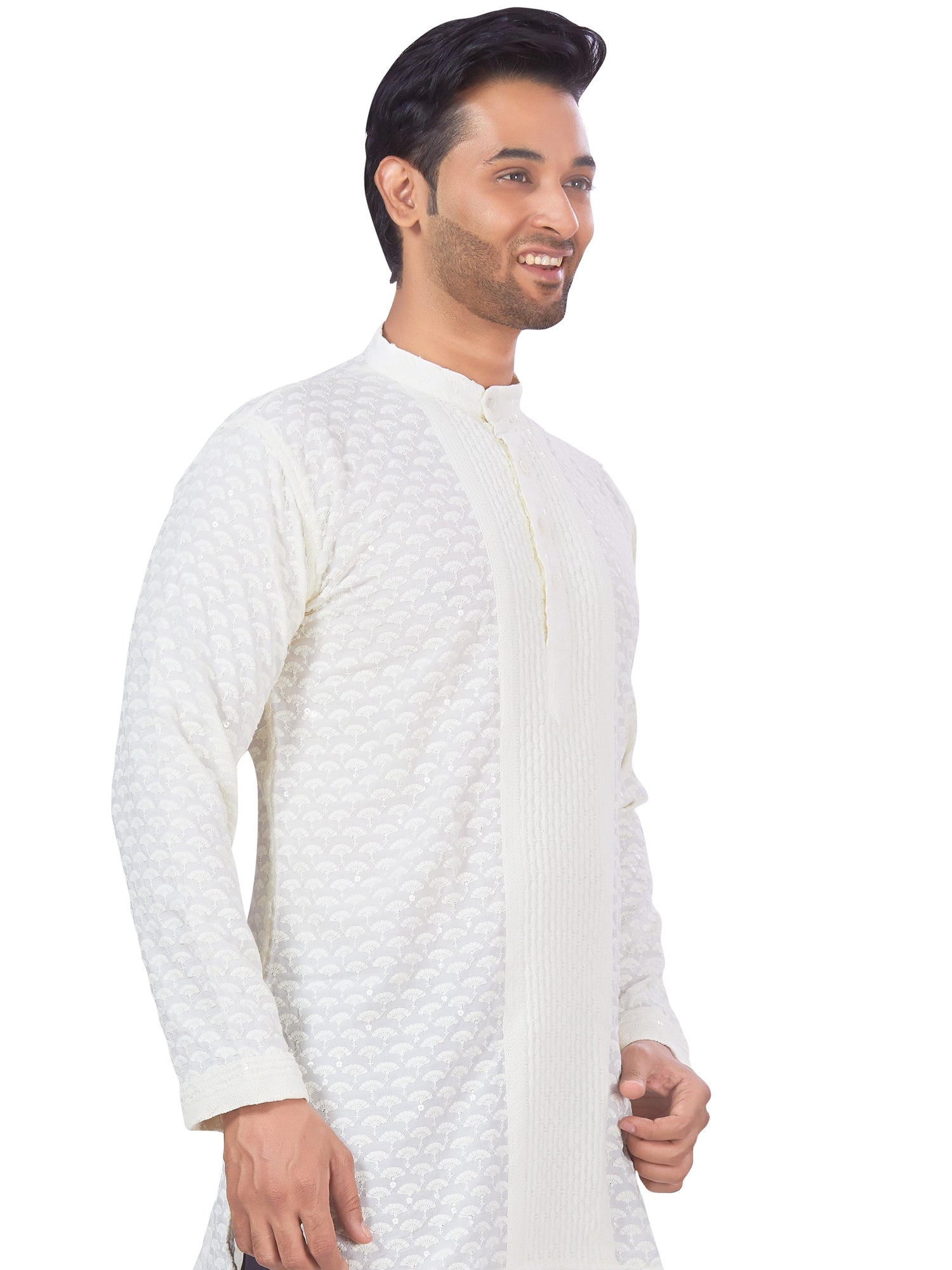 Mens Chikankari Kurta - Roop Darshan