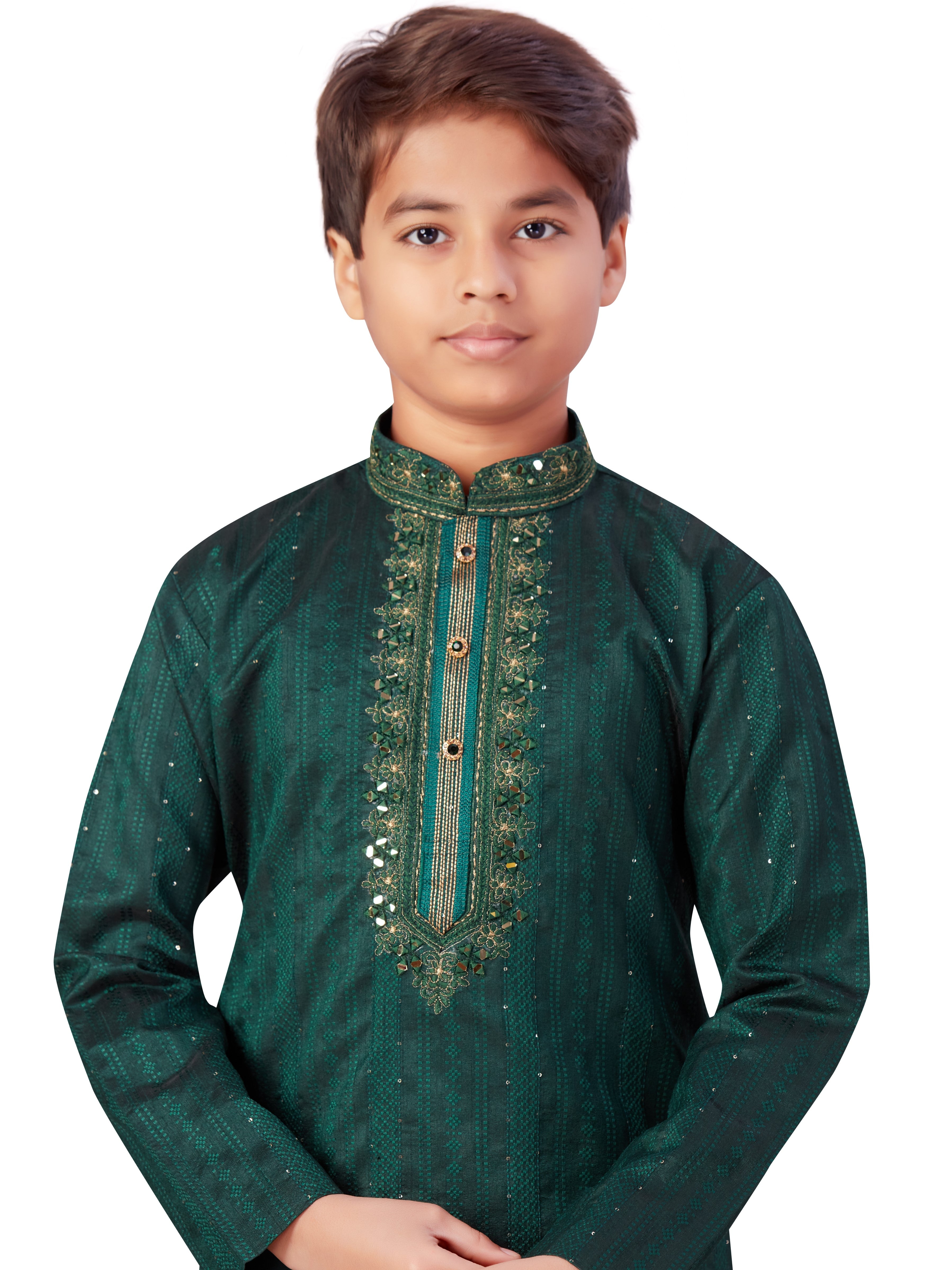 Boys Embroidered Kurta Payjama - Roop Darshan
