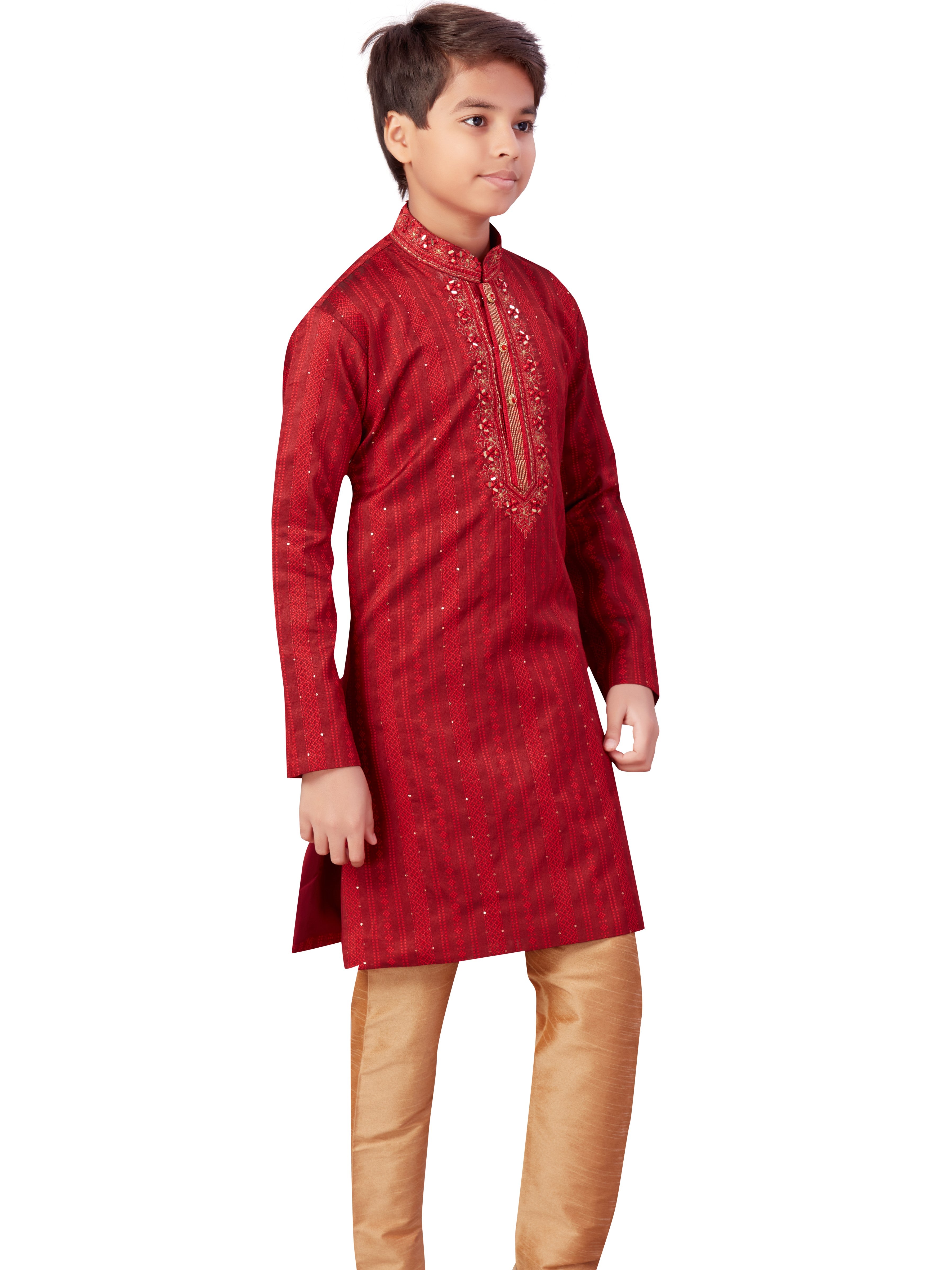 Boys Embroidered Kurta Payjama - Roop Darshan
