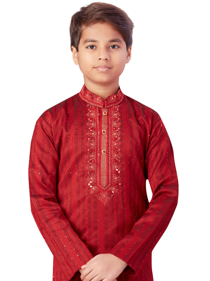 Boys Embroidered Kurta Payjama - Roop Darshan
