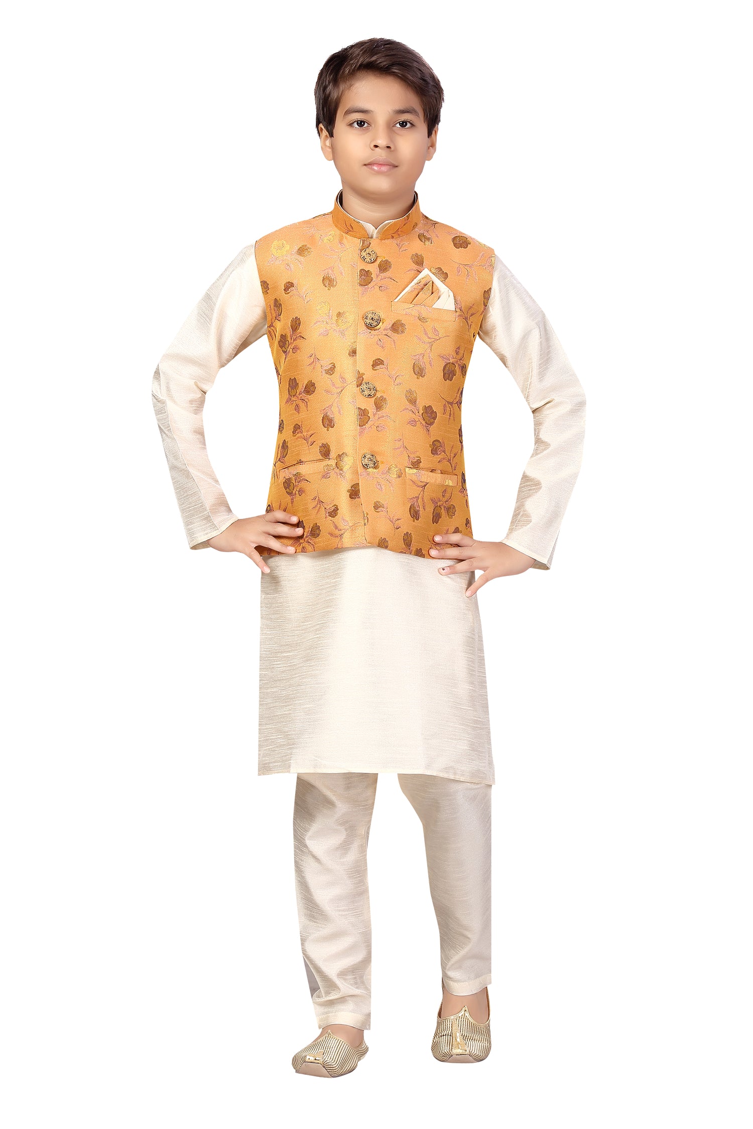 Boys Kurta Payjama With Jacket - Roop Darshan