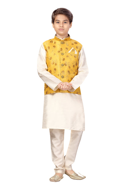 Boys Kurta Payjama With Jacket - Roop Darshan