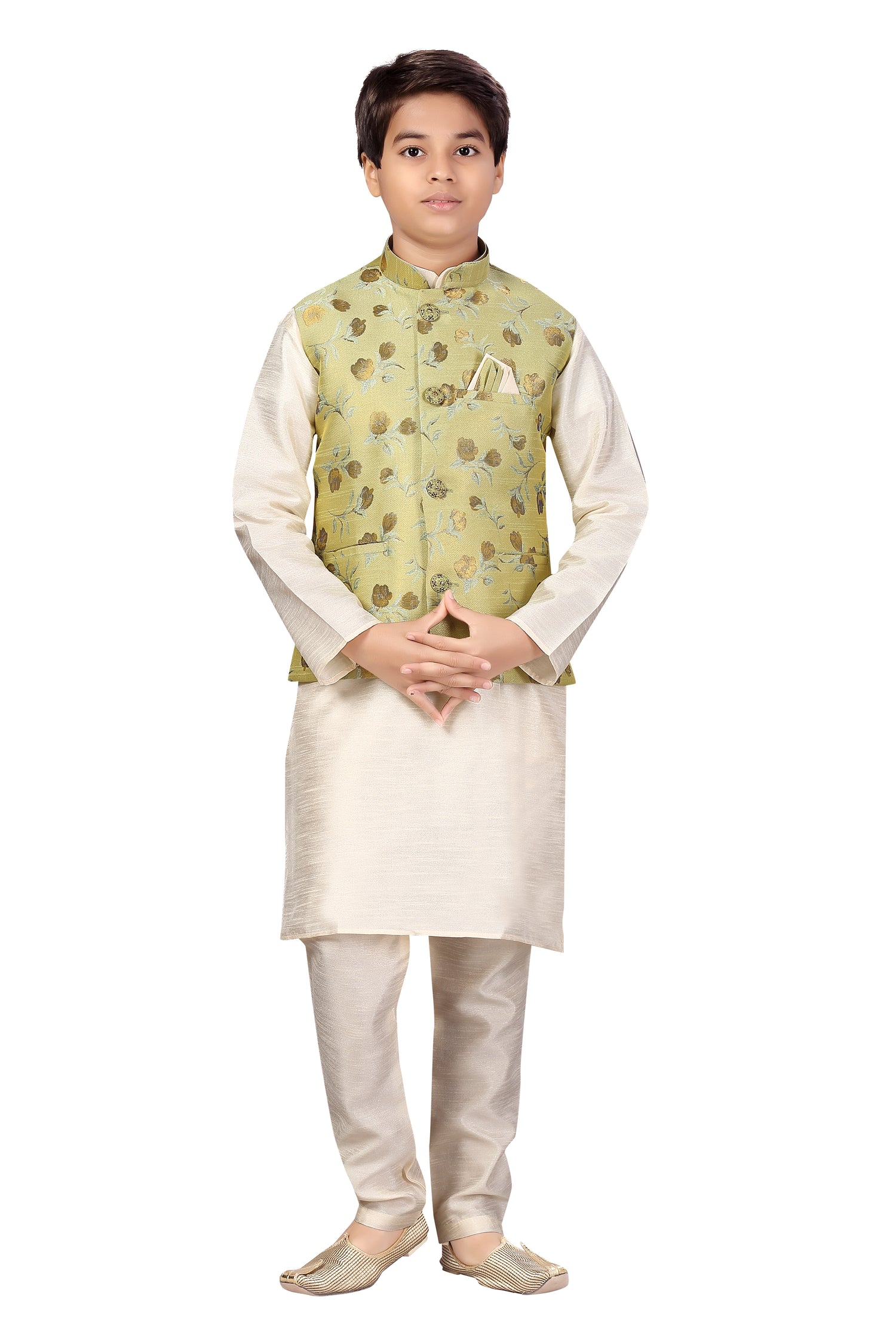 Boys Kurta Payjama With Jacket - Roop Darshan