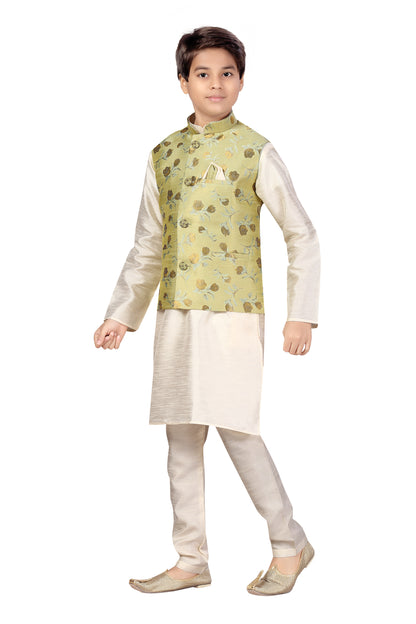 Boys Kurta Payjama With Jacket - Roop Darshan