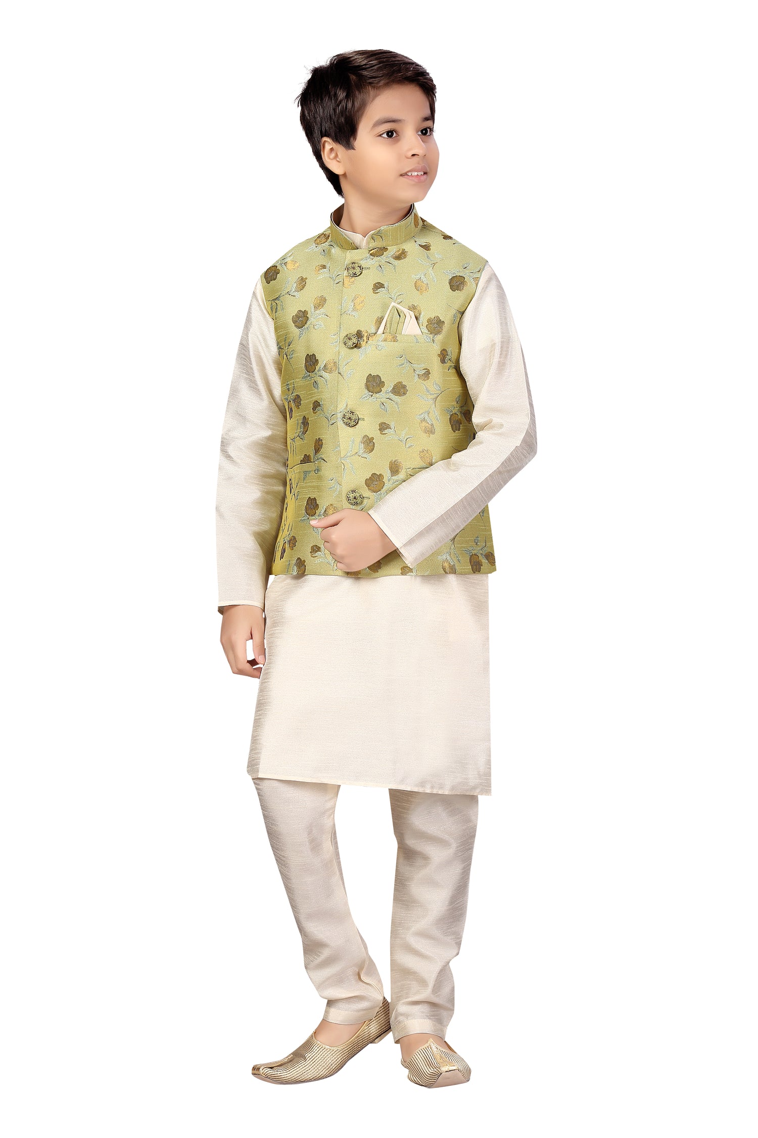 Boys Kurta Payjama With Jacket - Roop Darshan