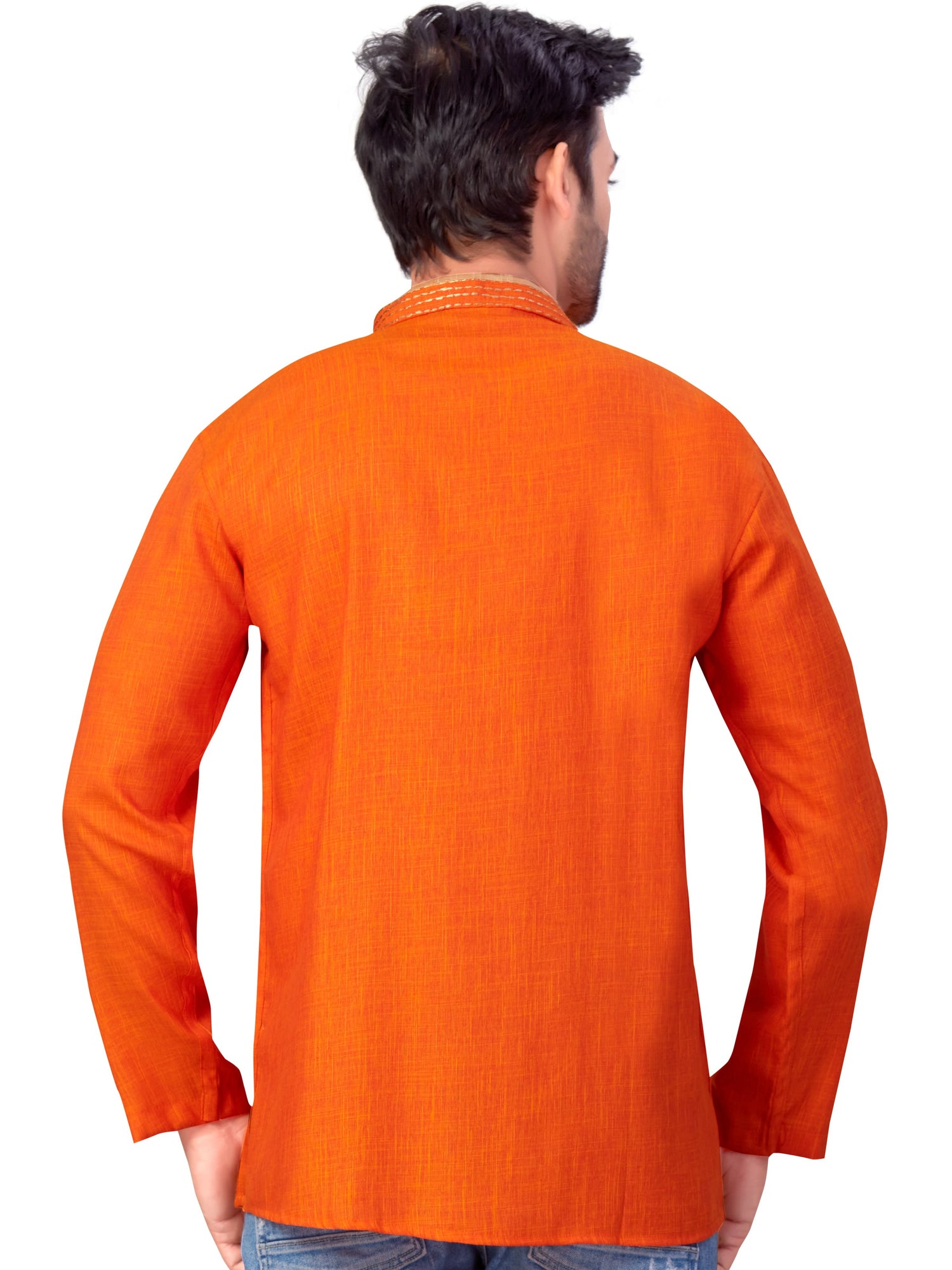 Mens Silk Embroidered Kurti - Roop Darshan
