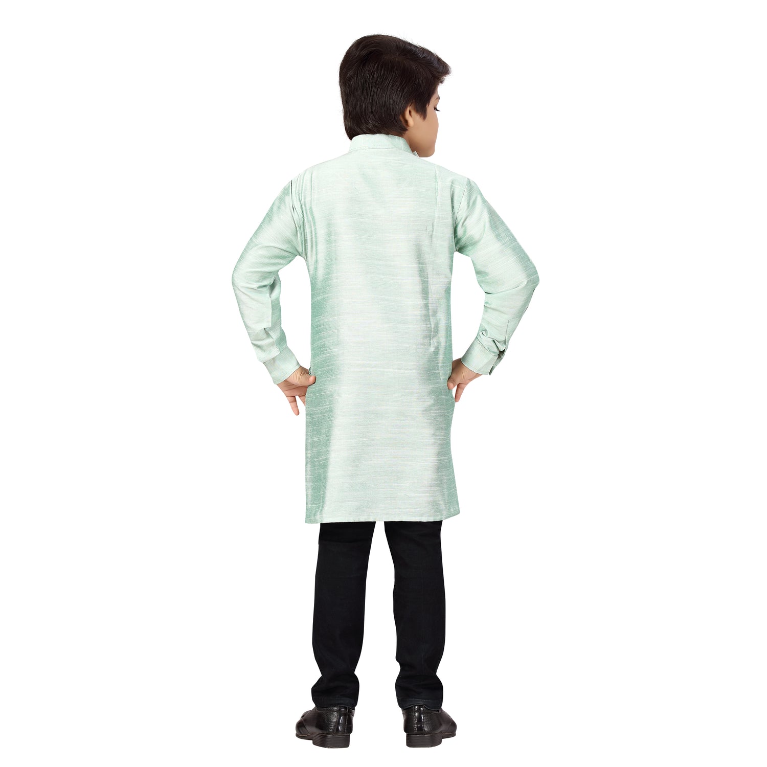 Boys Crosscut Cotton Silk Kurta - Roop Darshan