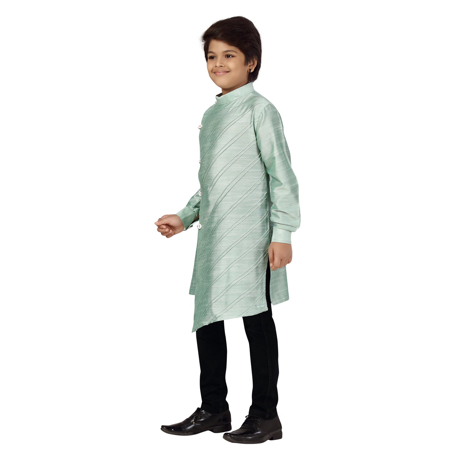 Boys Crosscut Cotton Silk Kurta - Roop Darshan