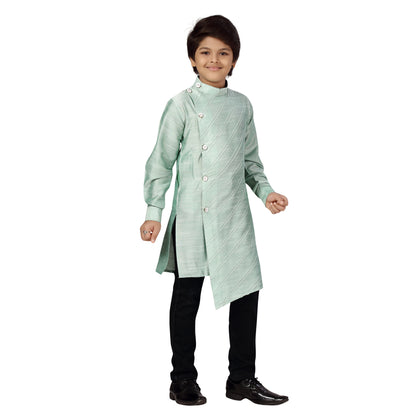 Boys Crosscut Cotton Silk Kurta - Roop Darshan