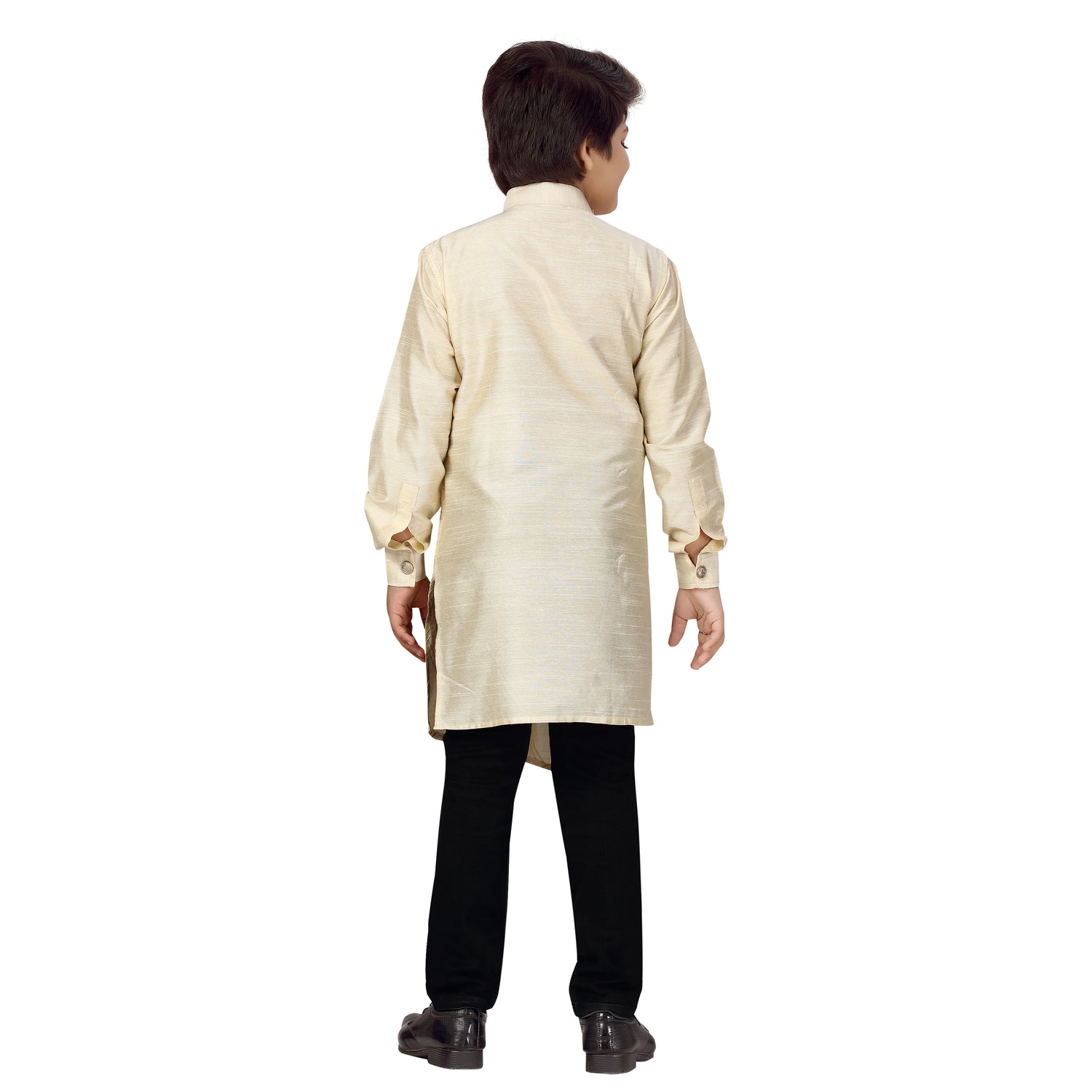 Boys Crosscut Cotton Silk Kurta - Roop Darshan
