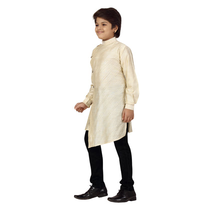 Boys Crosscut Cotton Silk Kurta - Roop Darshan