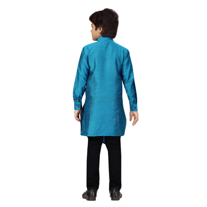 Boys Crosscut Cotton Silk Kurta - Roop Darshan