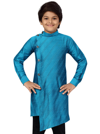 Boys Crosscut Cotton Silk Kurta - Roop Darshan