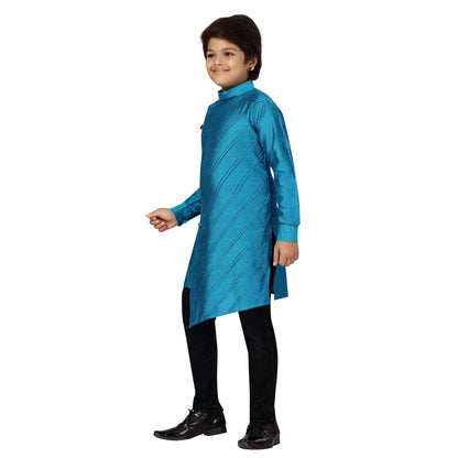 Boys Crosscut Cotton Silk Kurta - Roop Darshan