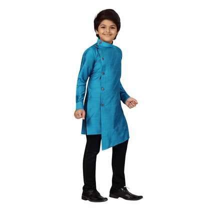 Boys Crosscut Cotton Silk Kurta - Roop Darshan