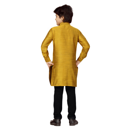 Boys Crosscut Cotton Silk Kurta - Roop Darshan