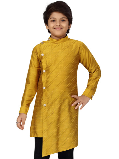 Boys Crosscut Cotton Silk Kurta - Roop Darshan