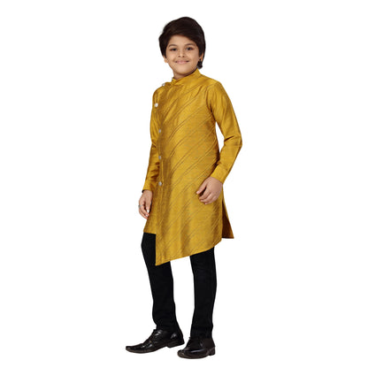 Boys Crosscut Cotton Silk Kurta - Roop Darshan